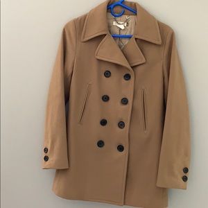 JCrew camel pea coat